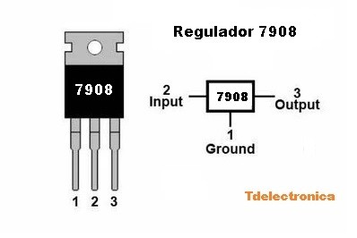 LM7908 Regulador de Voltaje Fijo